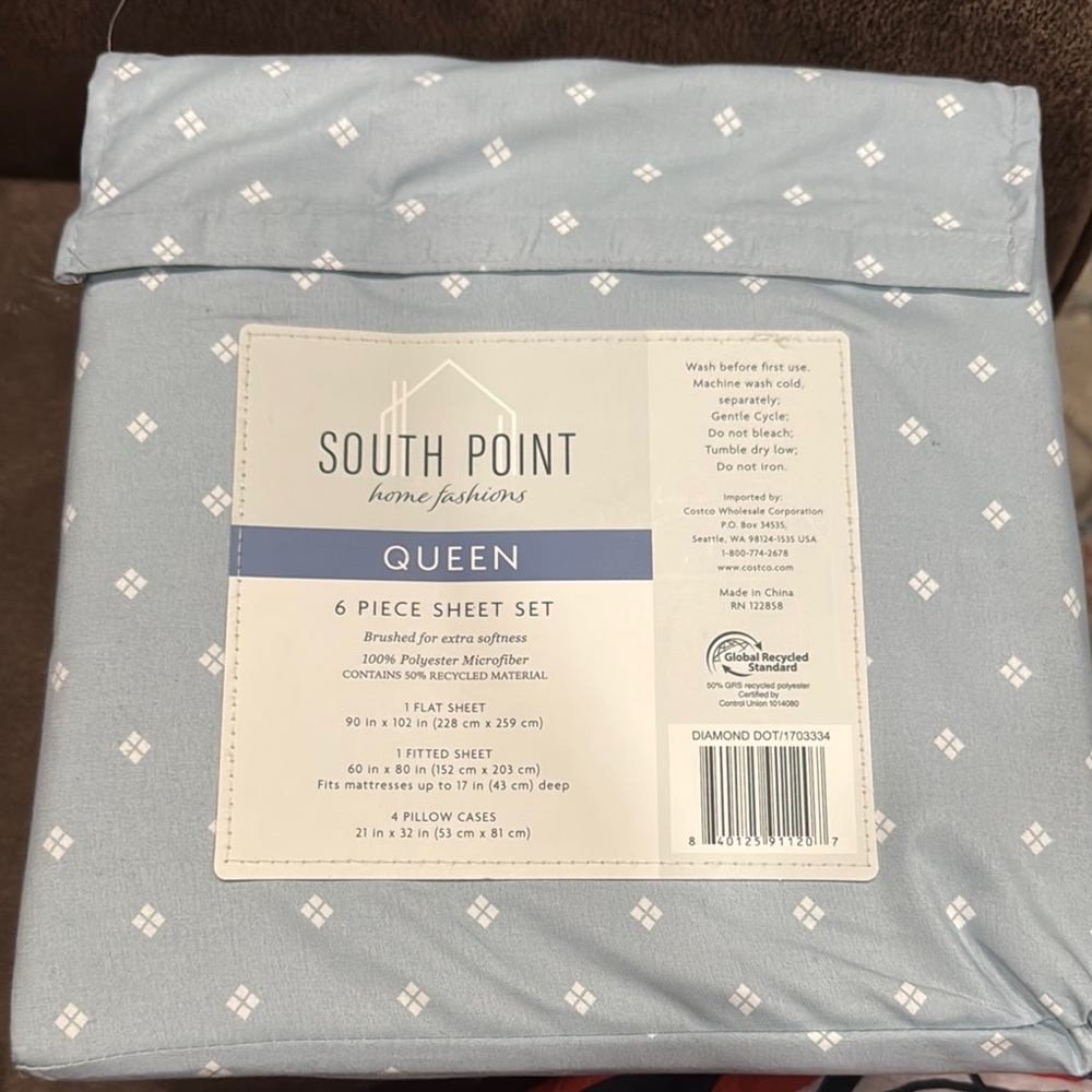 Blue Bedding Sheets Soft Cotton